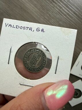 2 for $15 sale: vintage transit token Valdosta Coaches Inc. Valdosta, Georgia.